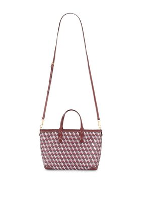 I am a Plastic Bag Tote XS Motif in Recycled Canvas:Dark Red:One Size